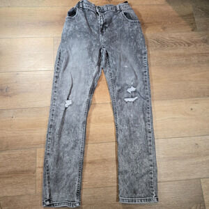 Wonder Nation Boys Jeans Size 8 Slim Black Denim Adjustable Waist Relaxed Fit